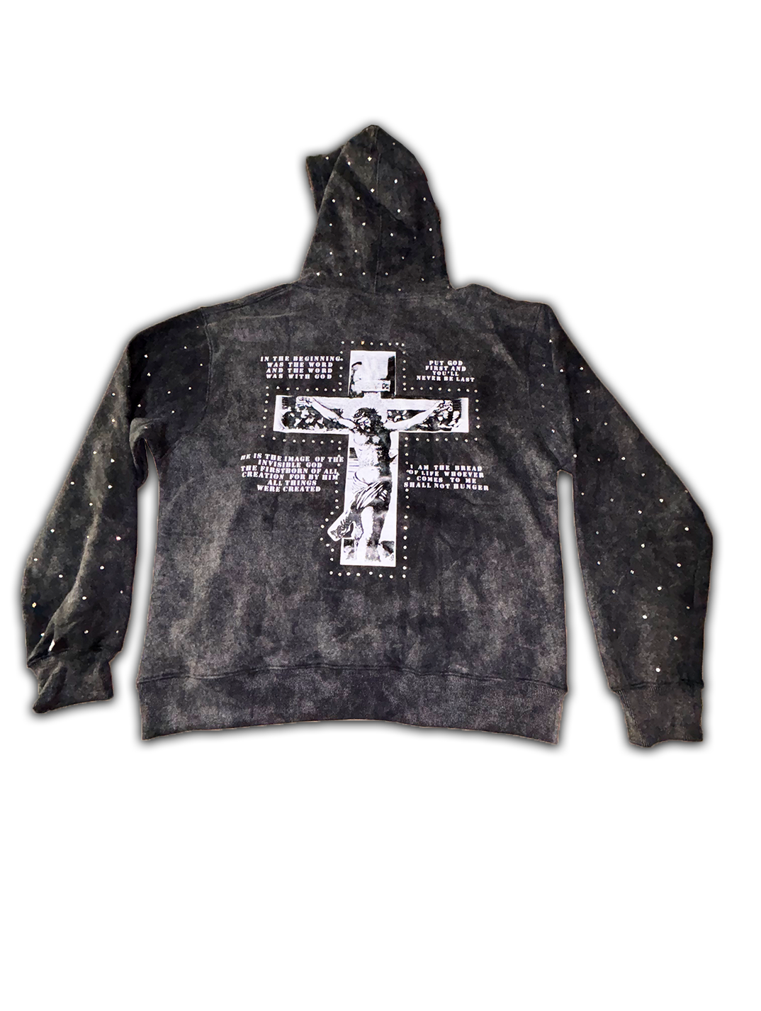 Black Rose Rhinestone Hoodie