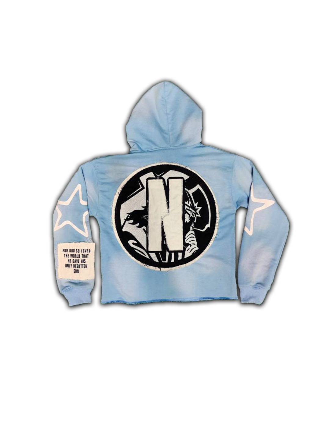 Blue God's Love sundried Nazareth Cropped Hoodie